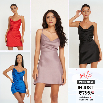 4 Combo Women’s Satin Dress Luxe Looks for Every Occasion | SD-01