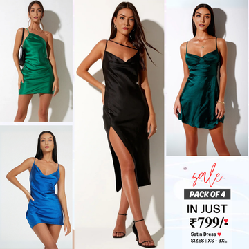4 Combo Women’s Satin Dress Luxe Looks for Every Occasion | SD-03