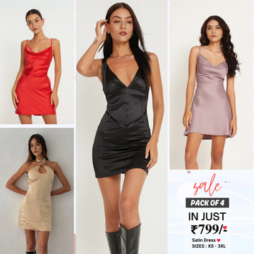 4 Combo Women’s Satin Dress Luxe Looks for Every Occasion | SD-04