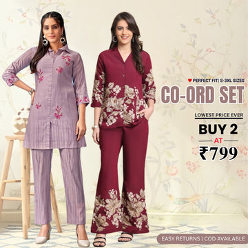 Women’s Co-ord Sets Pack of 2 – Latest Fashion Co-ord Sets on Sale Today | COS-04