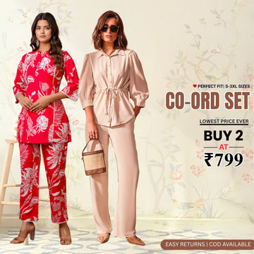 Women’s Co-ord Sets Pack of 2 – Latest Fashion Co-ord Sets on Sale Today | COS-09