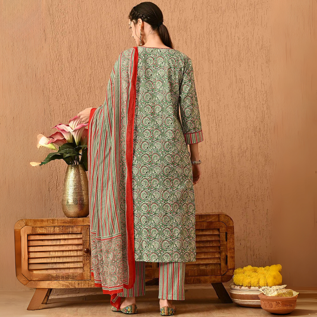 Designer Women’s 3 Piece Kurta Set for Casual & Festive Wear | FW-02