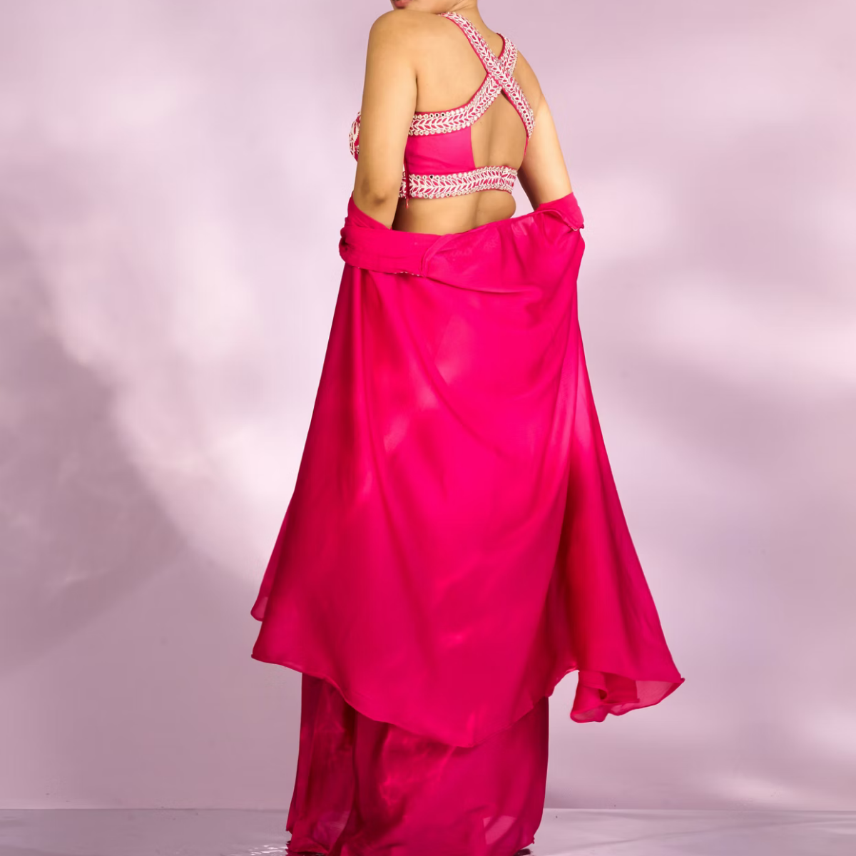 Elegant Indo-Western 3-Piece Combo | Jacket, Shrug, or Dupatta | IW-07