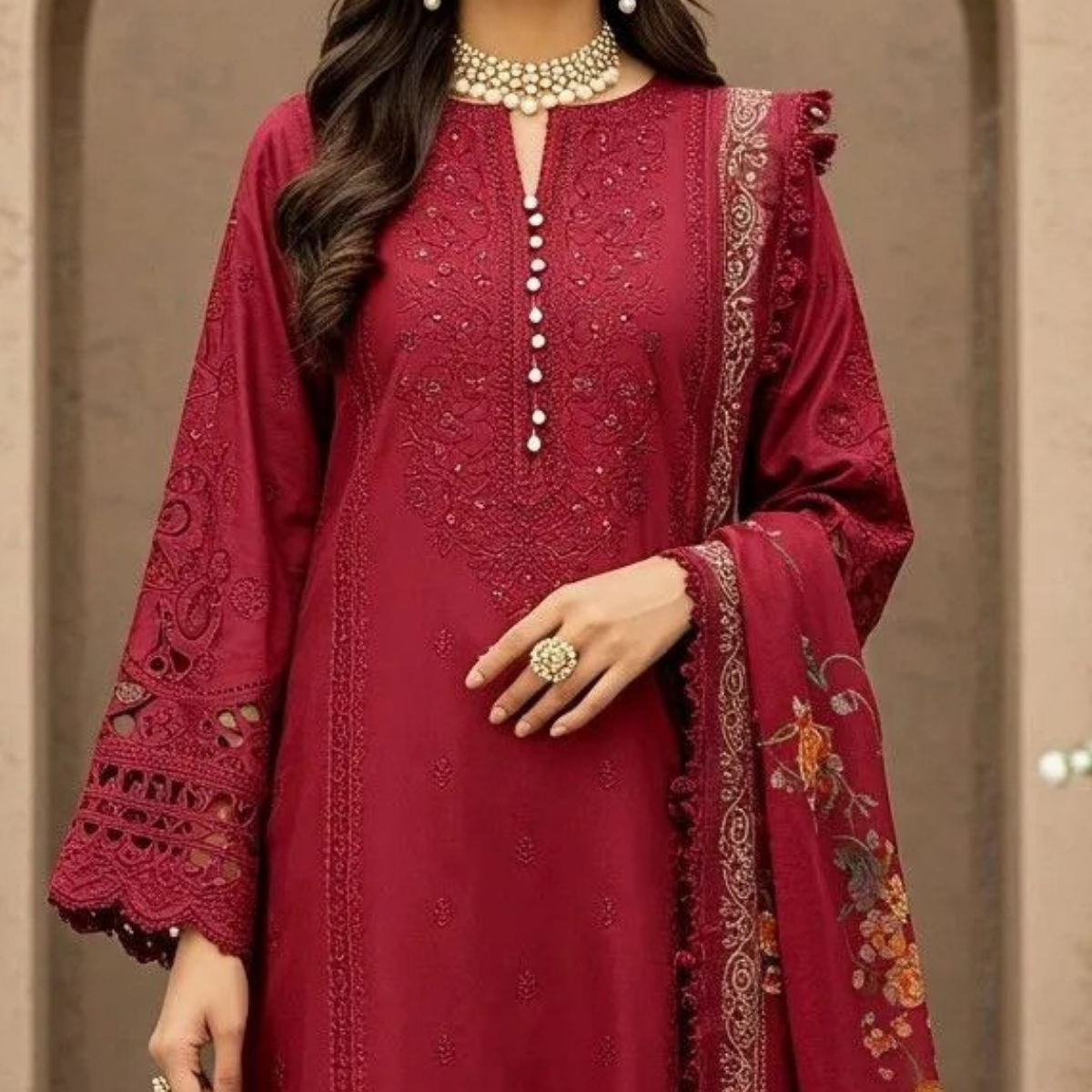 Designer Women’s 3 Piece Kurta Set for Casual & Festive Wear | FW-03