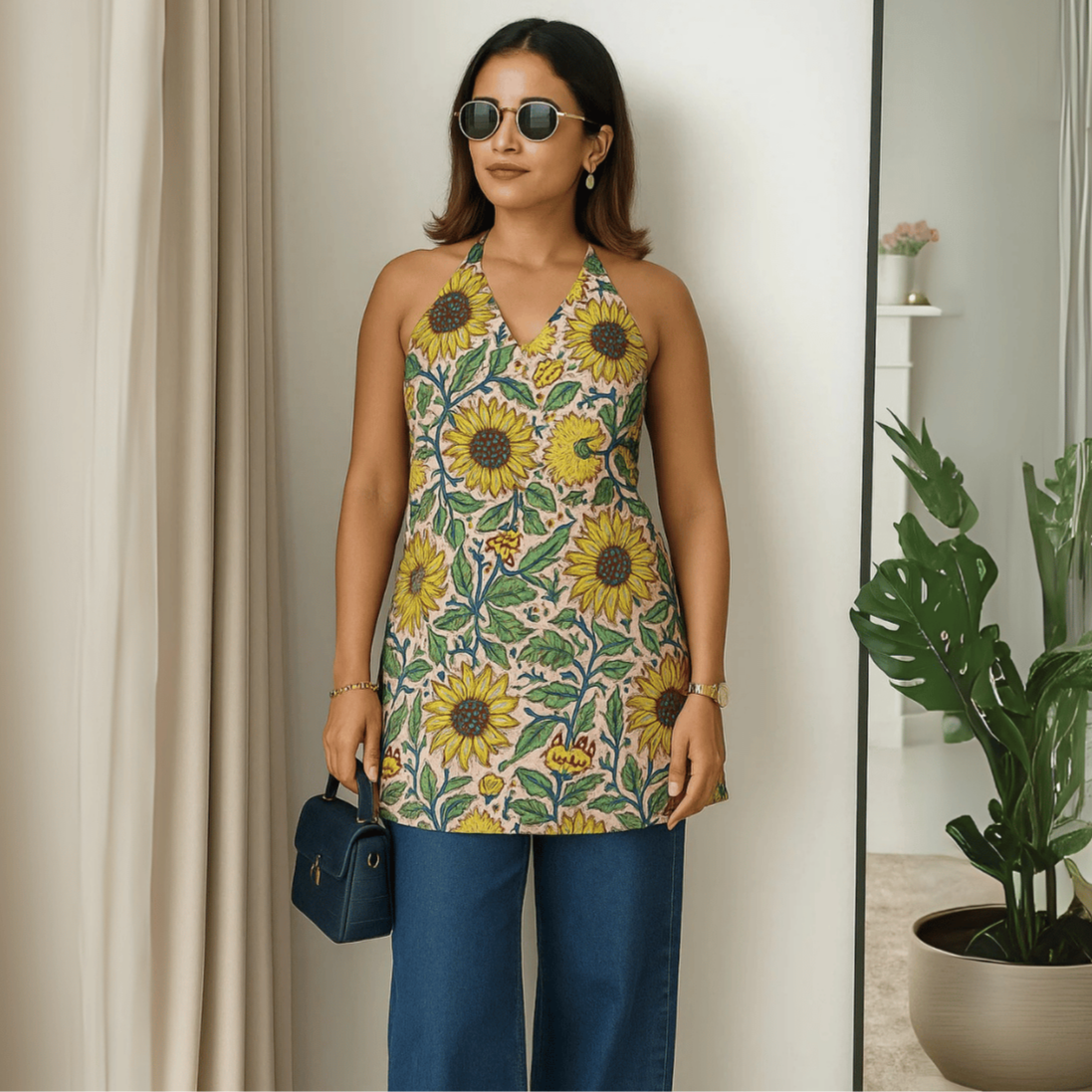 Pack of 3 | Stylish Halter Neck Kurtis for Women | Cotton Kurta Set | SKU: HSK-03
