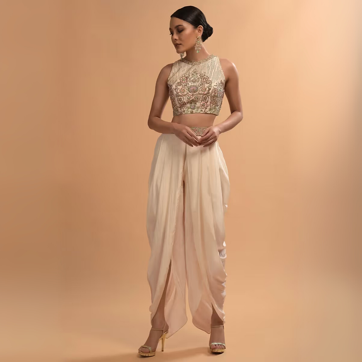 Elegant Indo-Western 3-Piece Combo | Jacket, Shrug, or Dupatta | IW-07