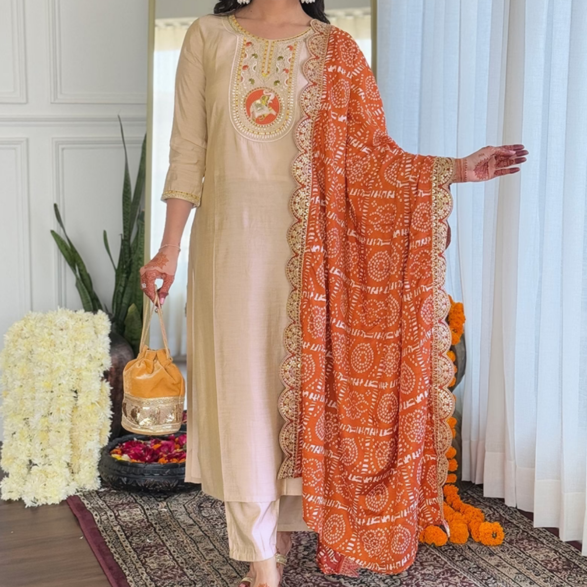 Pack of 3 | Elegant Silk Suit Set for Women | Festive & Party Wear |  SS-06