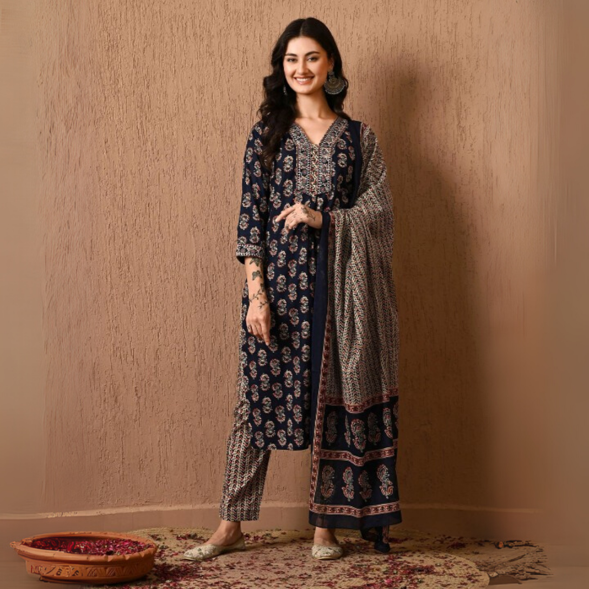Designer Women’s 3 Piece Kurta Set for Casual & Festive Wear | FW-03