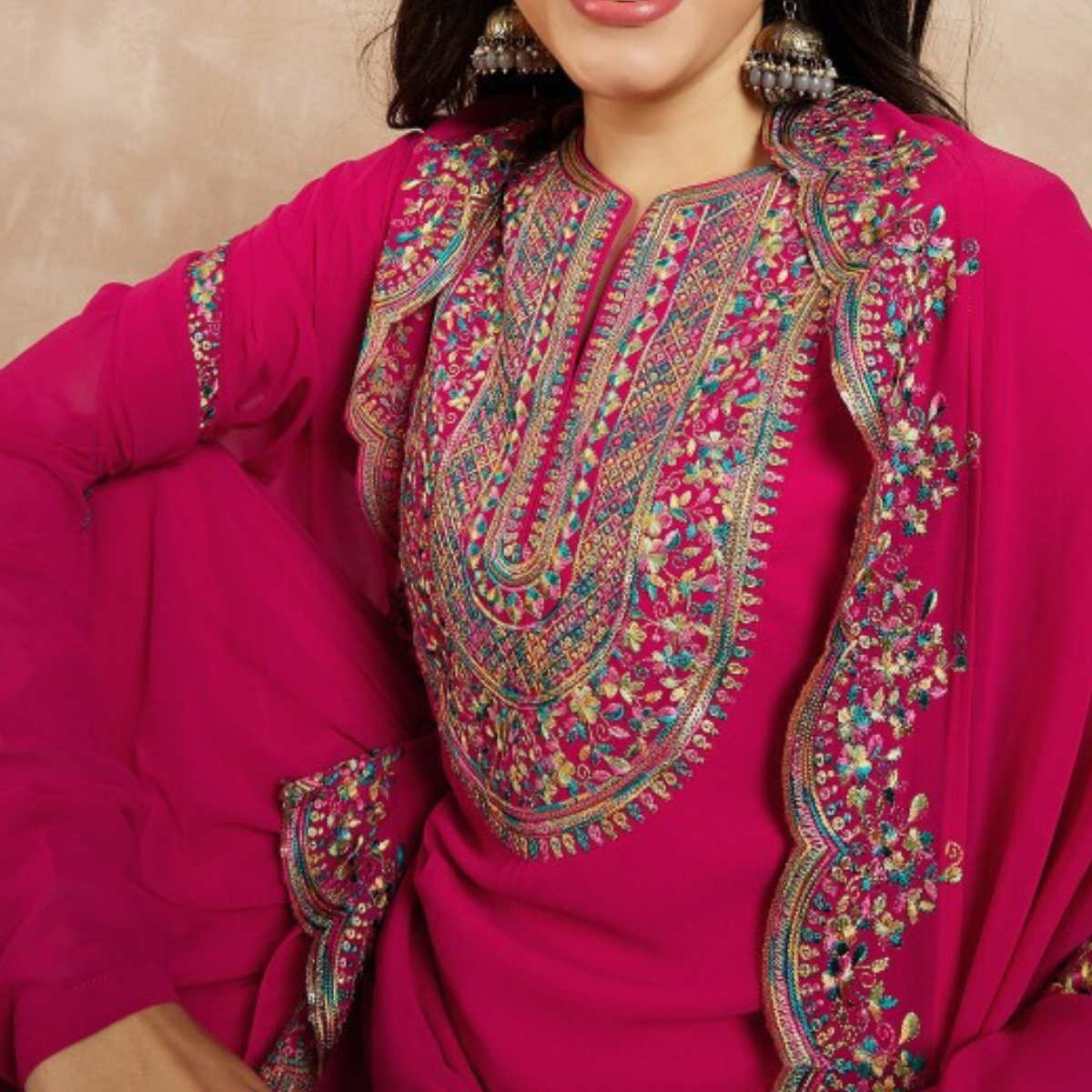3-Piece Cotton Sharara Set with Dupatta for Women – Soft, Comfortable & Stylish Combo Pack | SD-12