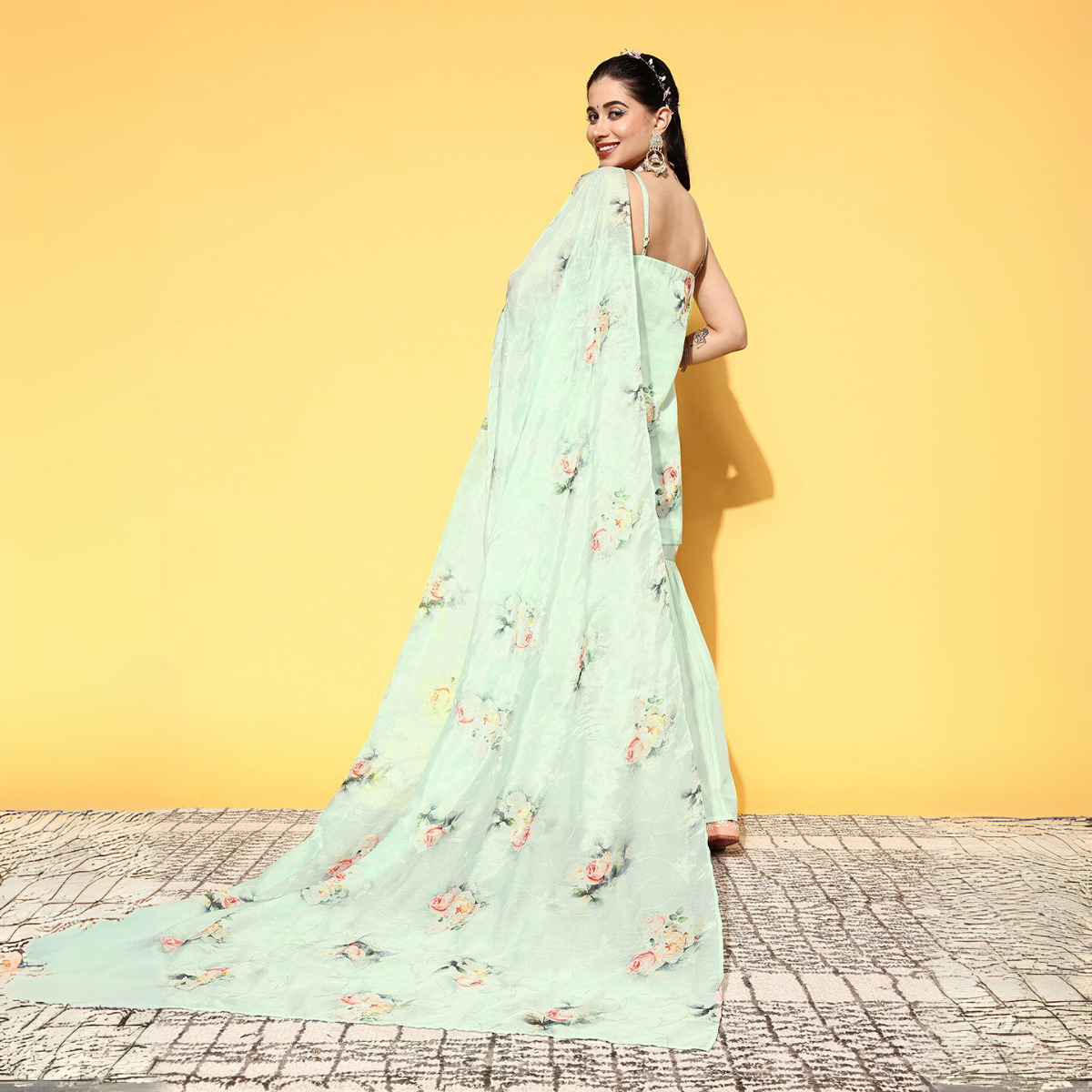 3-Piece Cotton Sharara Set with Dupatta for Women – Soft, Comfortable & Stylish Combo Pack | SD-02