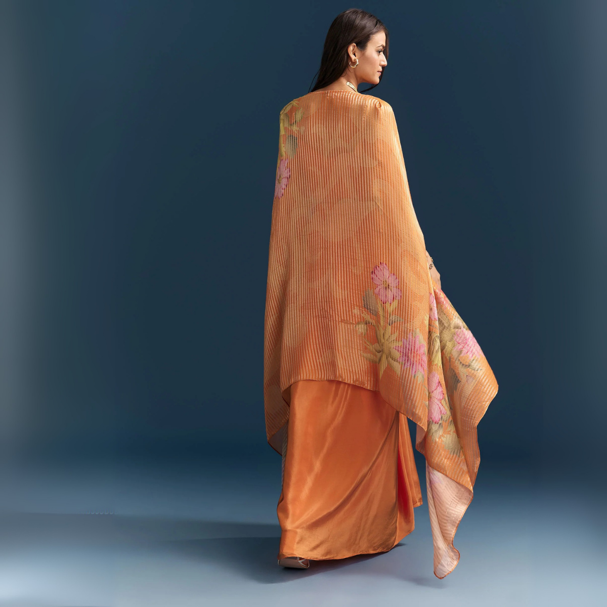 Elegant Indo-Western 3-Piece Combo | Jacket, Shrug, or Dupatta | IW-08