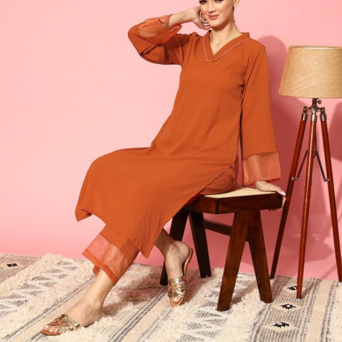 Pack of 3 Kurti Palazzo sets|soft, breathable & ideal for all-day wear | KP-17