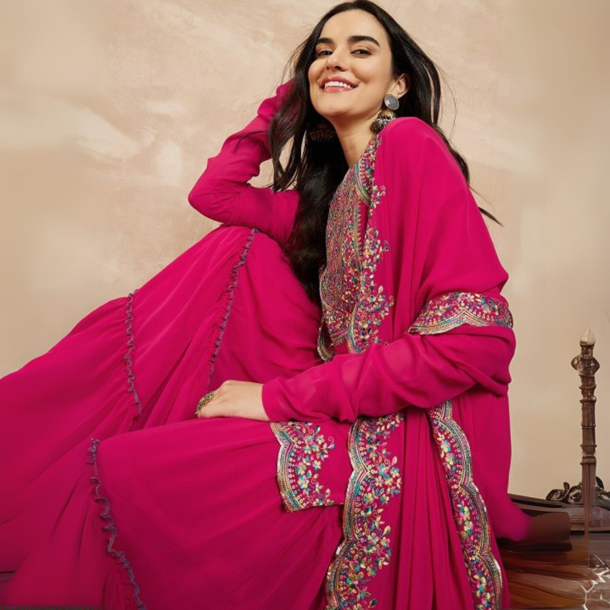 3-Piece Cotton Sharara Set with Dupatta for Women – Soft, Comfortable & Stylish Combo Pack | SD-12