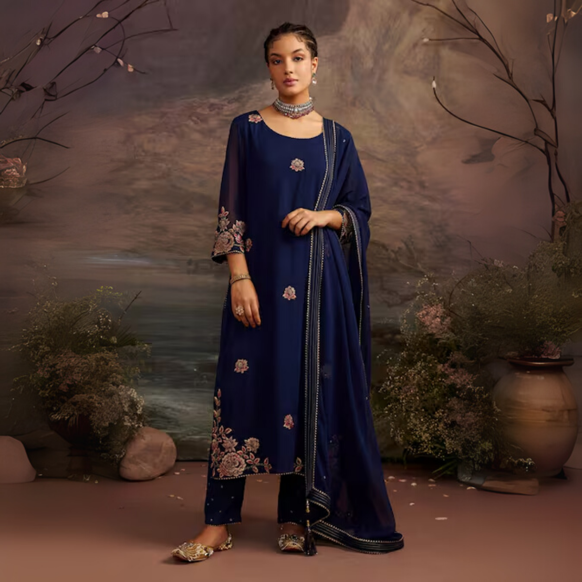Designer Women’s 3 Piece Kurta Set for Casual & Festive Wear | FW-02