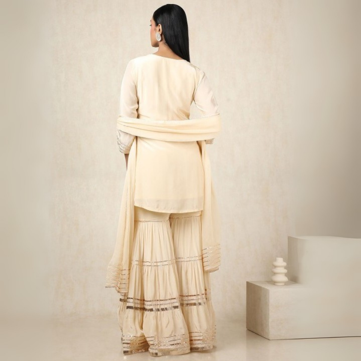3-Piece Cotton Sharara Set with Dupatta for Women – Soft, Comfortable & Stylish Combo Pack | SD-12