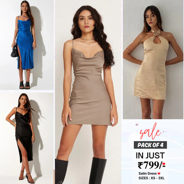4 Combo Women’s Satin Dress Luxe Looks for Every Occasion | SD-02