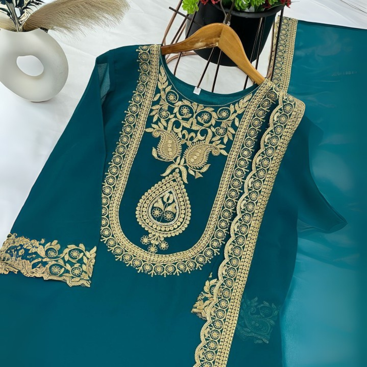 3-Piece Cotton Sharara Set with Dupatta for Women – Soft, Comfortable & Stylish Combo Pack | SD-12
