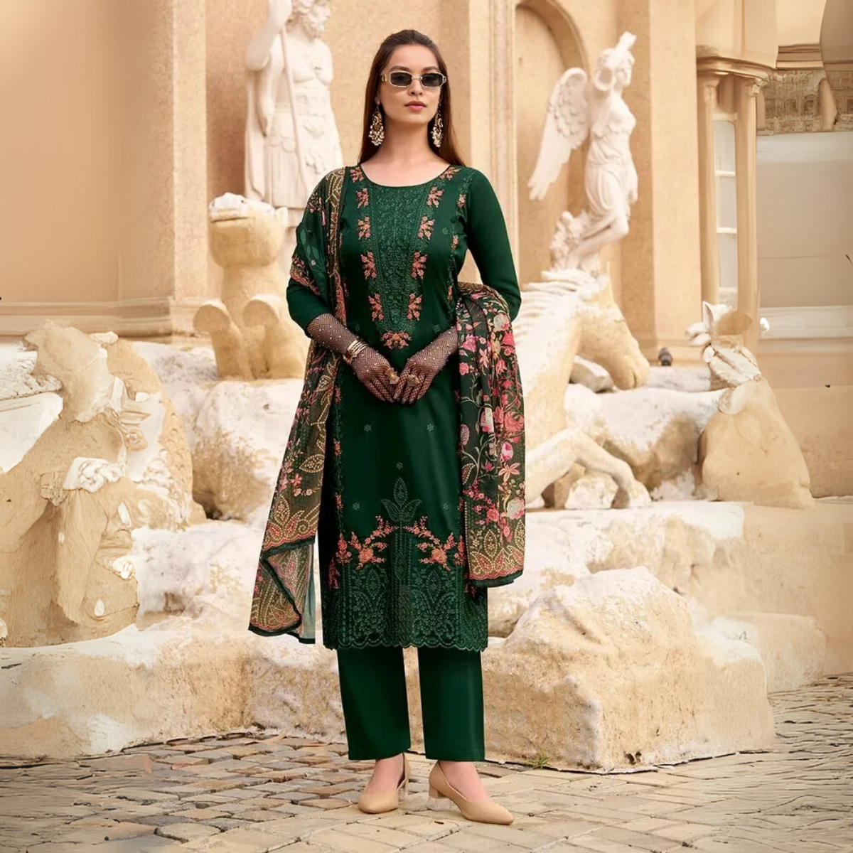 Designer Women’s 3 Piece Kurta Set for Casual & Festive Wear | FW-03