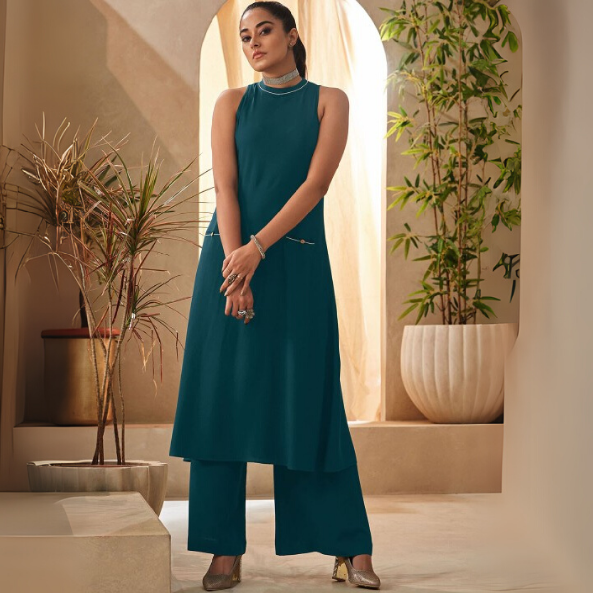 Pack of 3 Kurti Palazzo sets|soft, breathable & ideal for all-day wear | KP-05