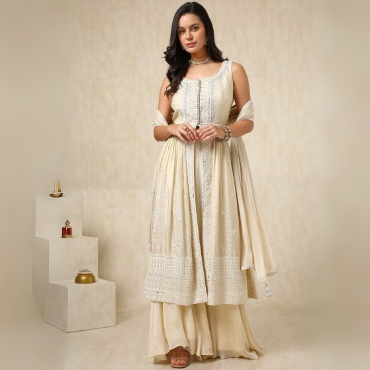 3-Piece Cotton Sharara Set with Dupatta for Women – Soft, Comfortable & Stylish Combo Pack | SD-13