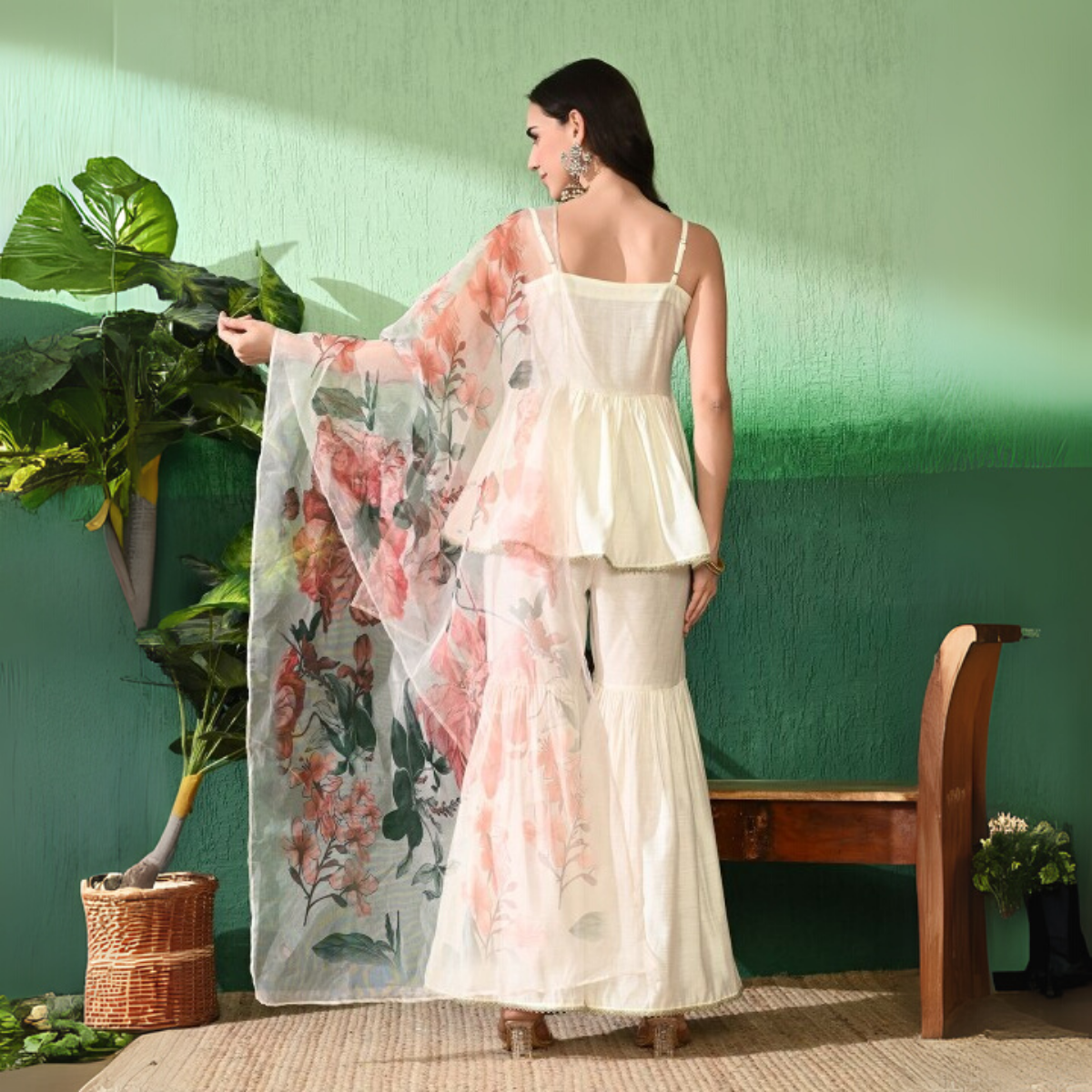3-Piece Cotton Sharara Set with Dupatta for Women – Soft, Comfortable & Stylish Combo Pack | SD-03