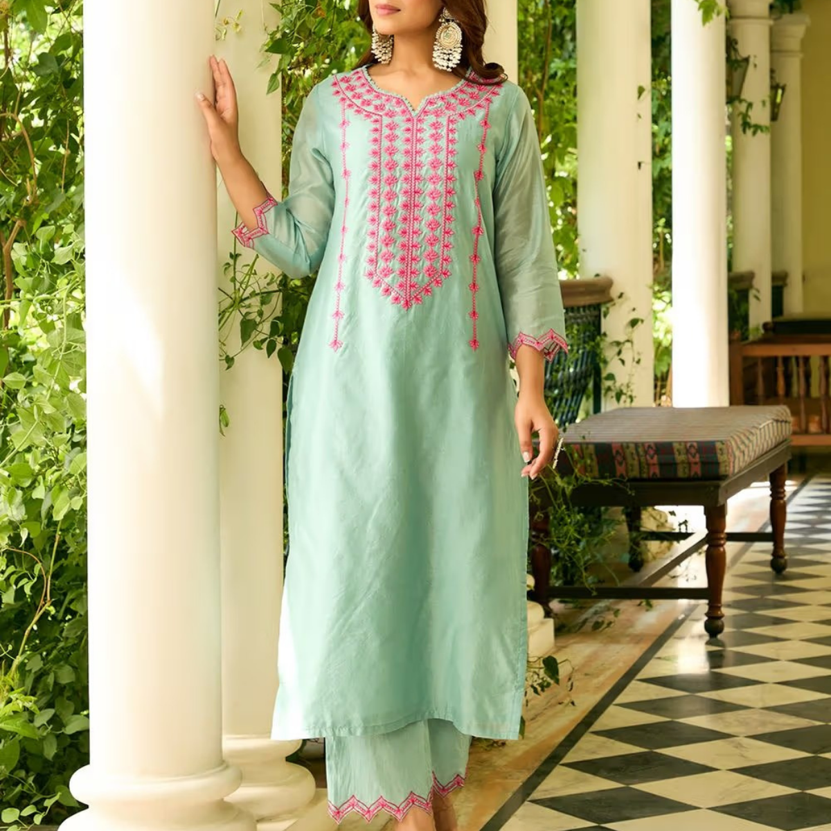 Designer Women’s 3 Piece Kurta Set for Casual & Festive Wear | FW-02