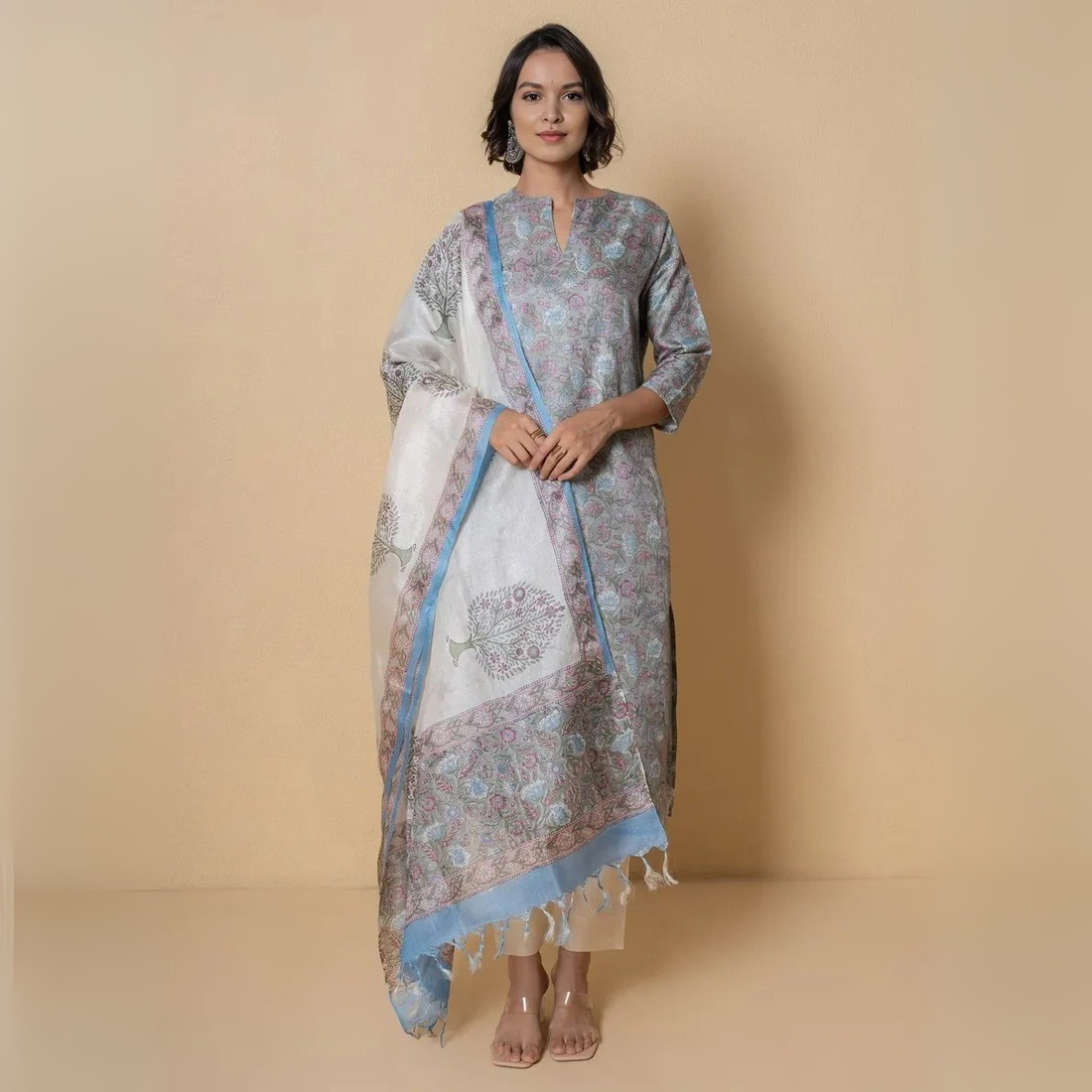 Designer Women’s 3 Piece Kurta Set for Casual & Festive Wear | FW-10