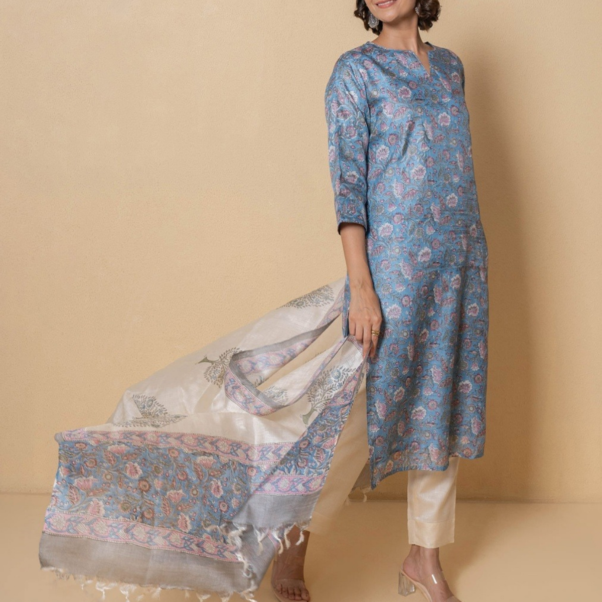 Designer Women’s 3 Piece Kurta Set for Casual & Festive Wear | FW-10