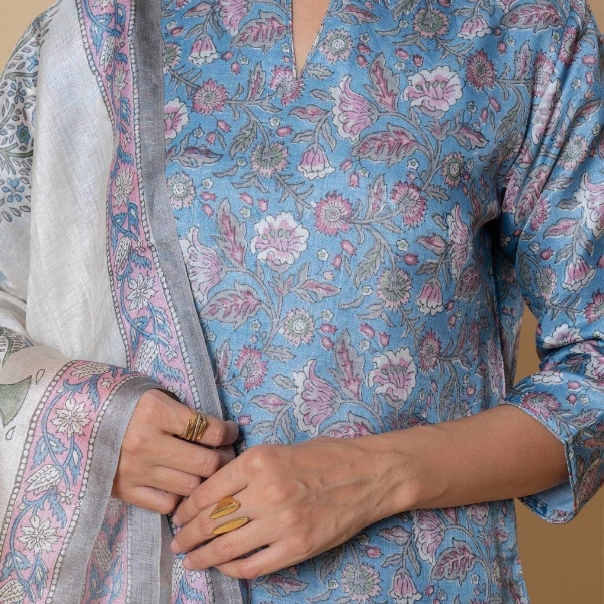 Designer Women’s 3 Piece Kurta Set for Casual & Festive Wear | FW-10