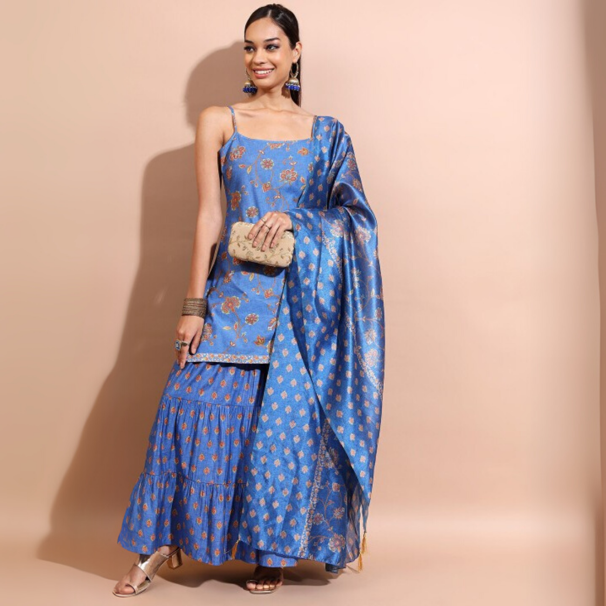 3-Piece Cotton Sharara Set with Dupatta for Women – Soft, Comfortable & Stylish Combo Pack | SD-07