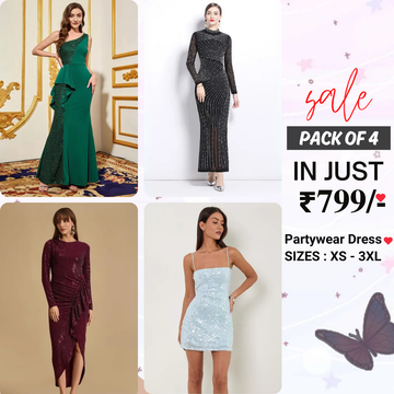 4-Piece Women’s Party Dress Combo Glam Up Every Occasion | PD-03