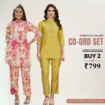 Women’s Co-ord Sets Pack of 2 – Latest Fashion Co-ord Sets on Sale Today | COS-03