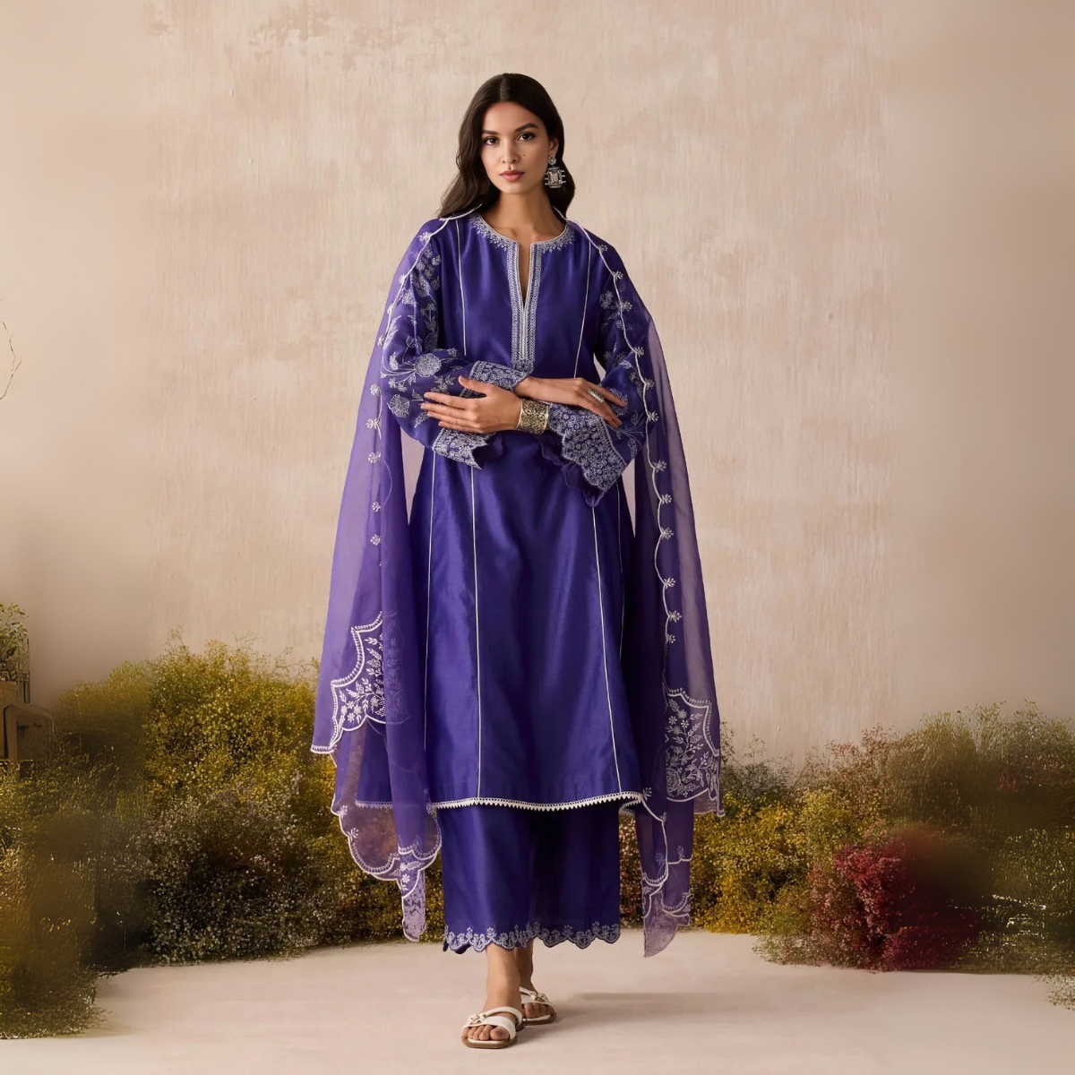 Designer Women’s 3 Piece Kurta Set for Casual & Festive Wear | FW-09