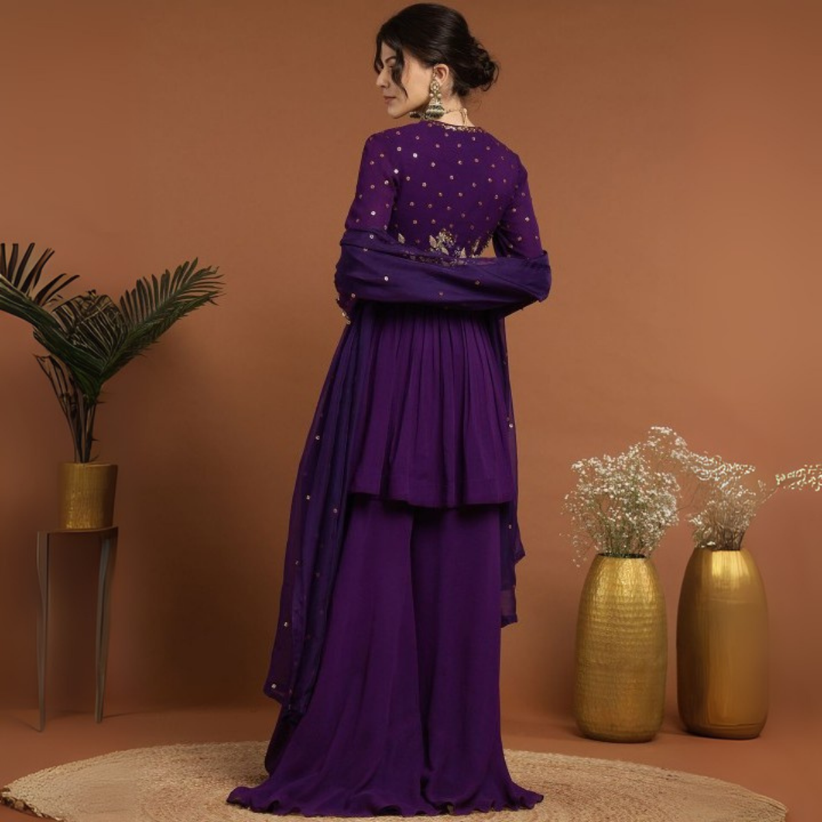 3-Piece Cotton Sharara Set with Dupatta for Women – Soft, Comfortable & Stylish Combo Pack | SD-15