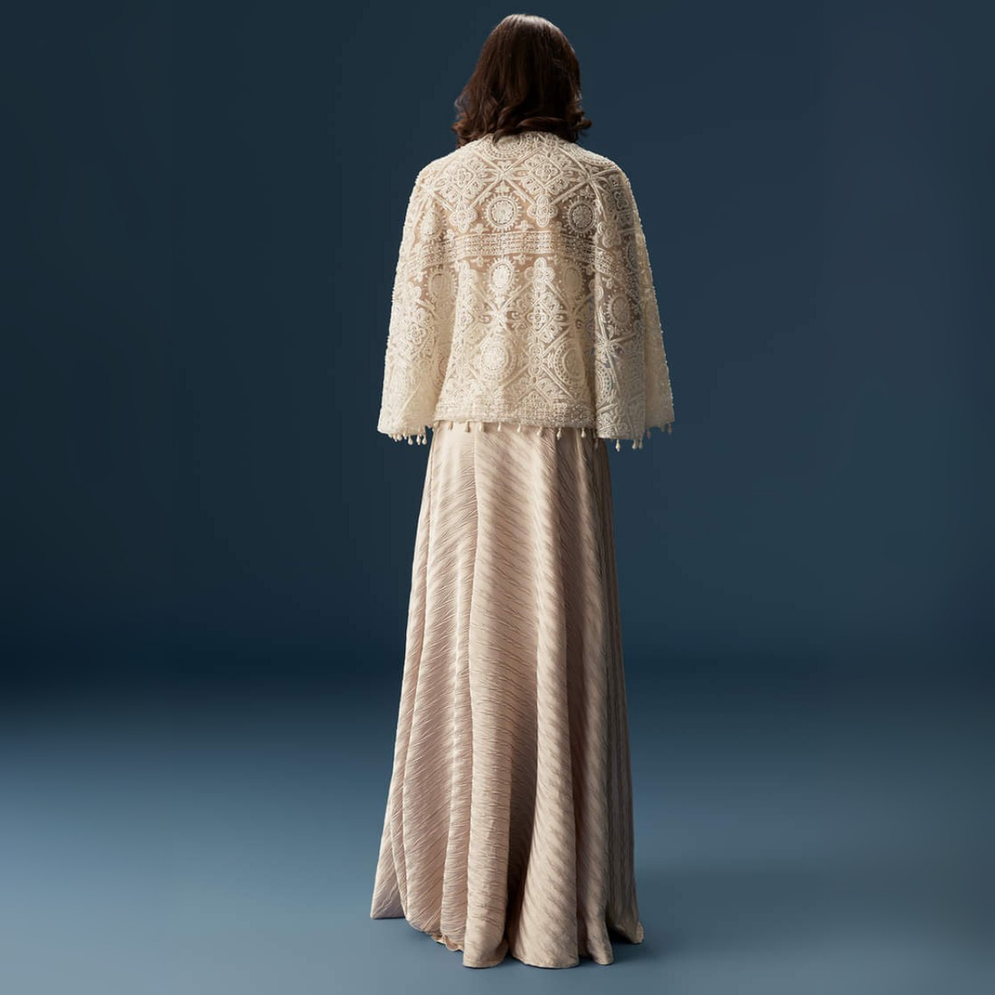 Elegant Indo-Western 3-Piece Combo | Jacket, Shrug, or Dupatta | IW-11