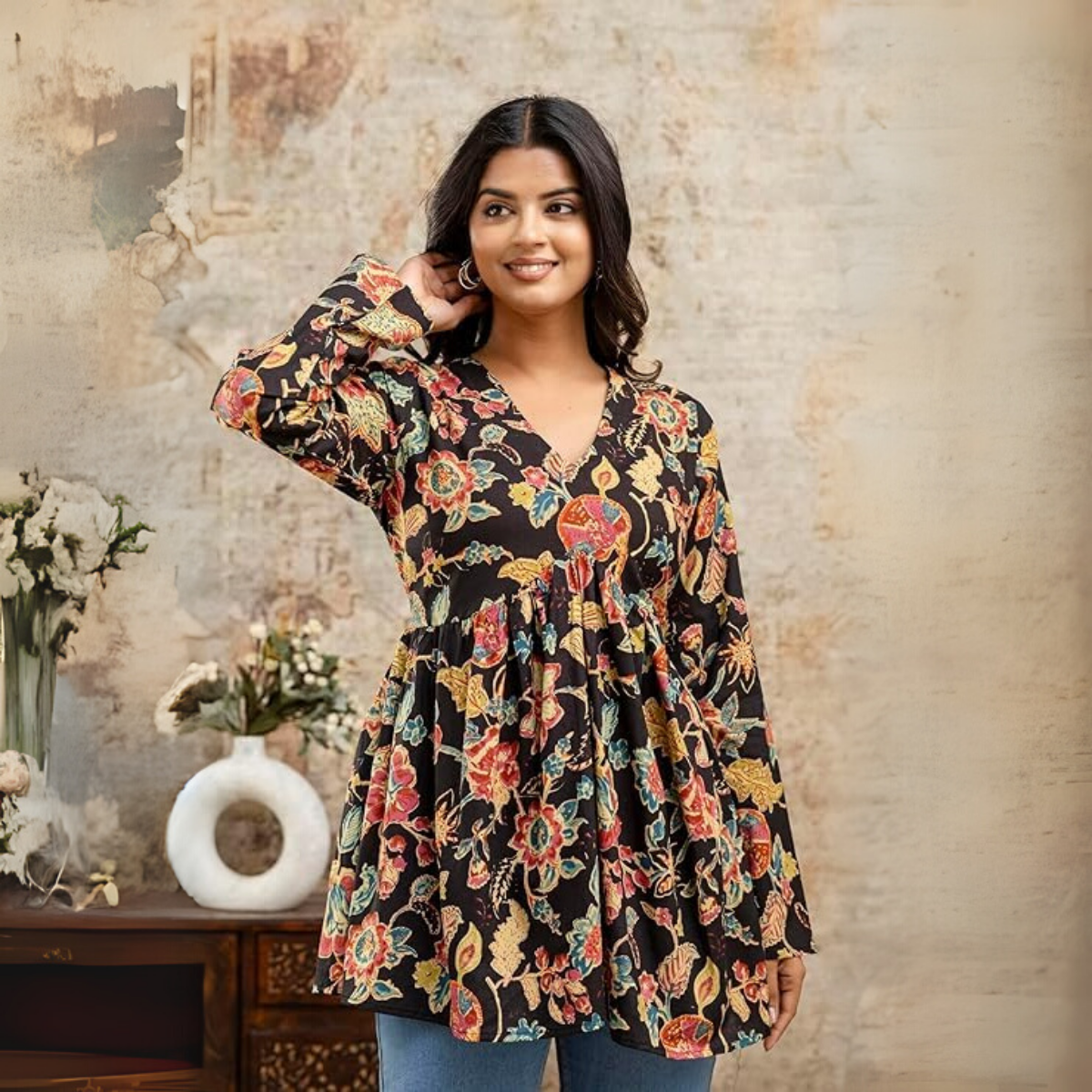 3 Floral Kurtis in one perfect combo | soft, classic, and effortlessly stylish | SC- 10