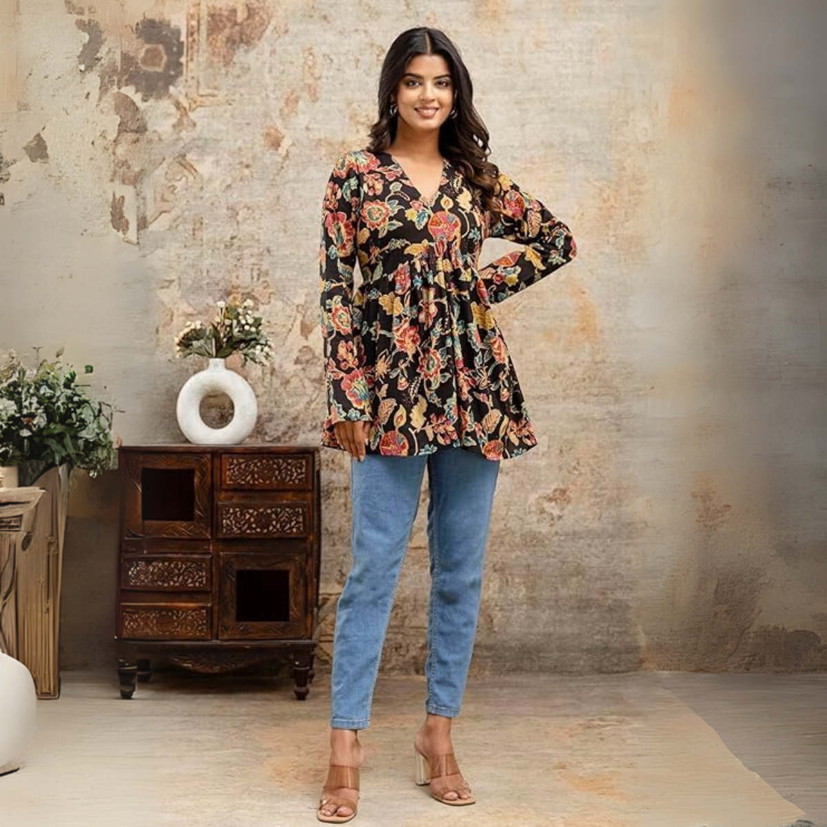 3 Floral Kurtis in one perfect combo | soft, classic, and effortlessly stylish | SC- 10