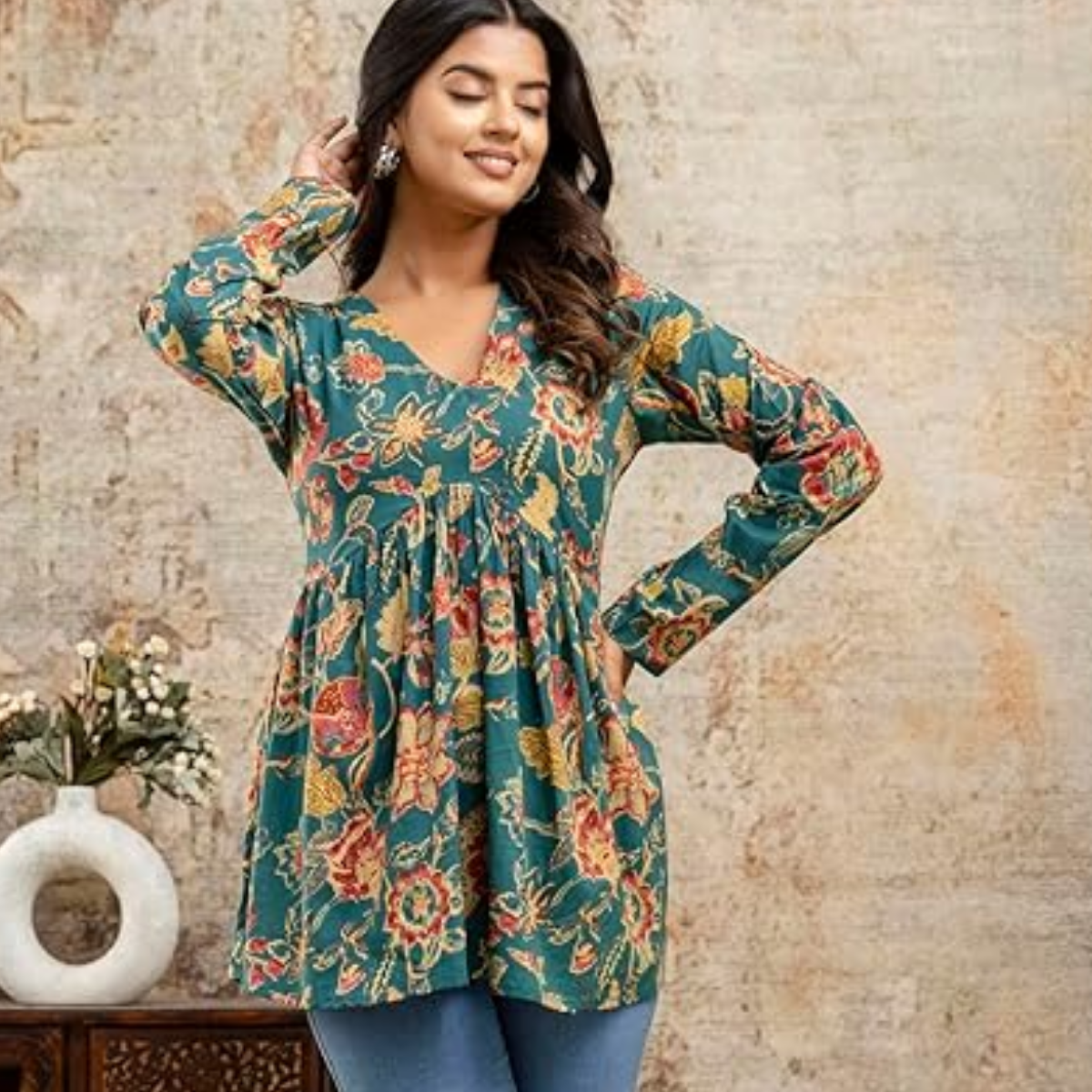 3 Floral Kurtis in one perfect combo | soft, classic, and effortlessly stylish | SC- 10