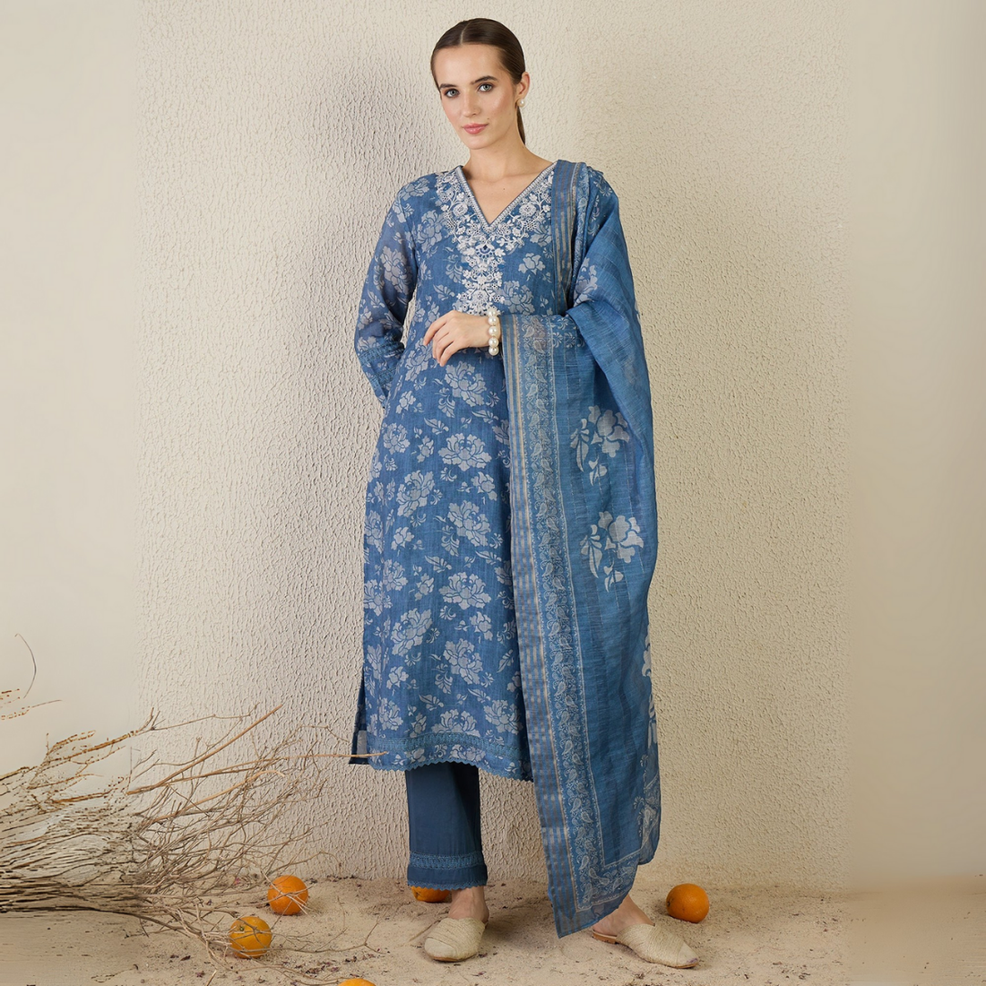 Designer Women’s 3 Piece Kurta Set for Casual & Festive Wear | FW-07