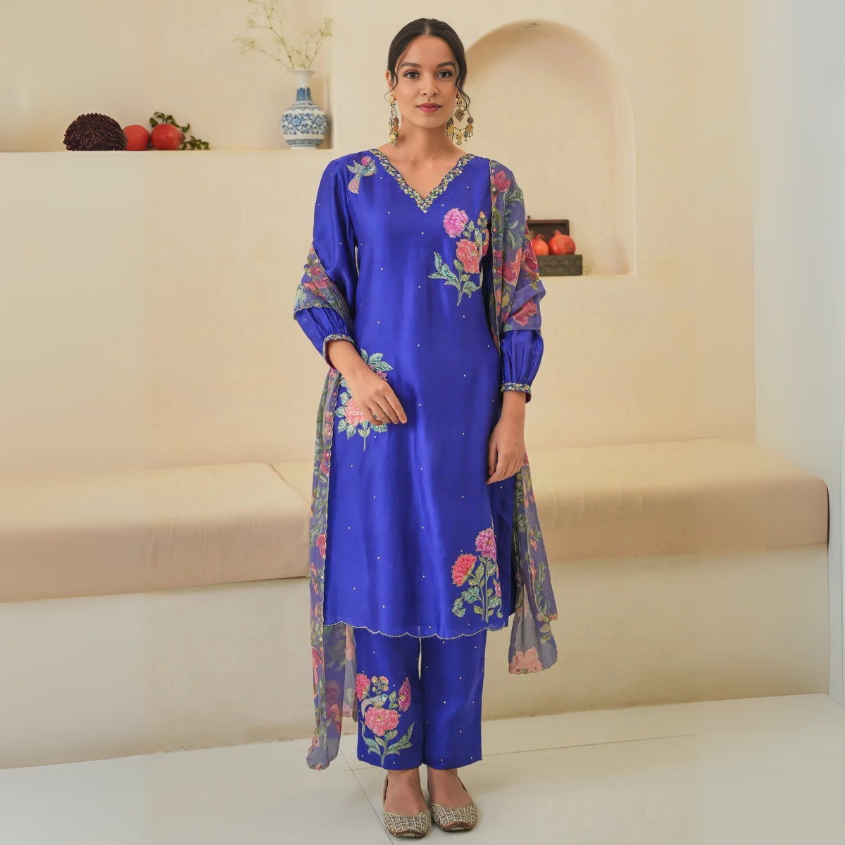 Designer Women’s 3 Piece Kurta Set for Casual & Festive Wear | FW-06