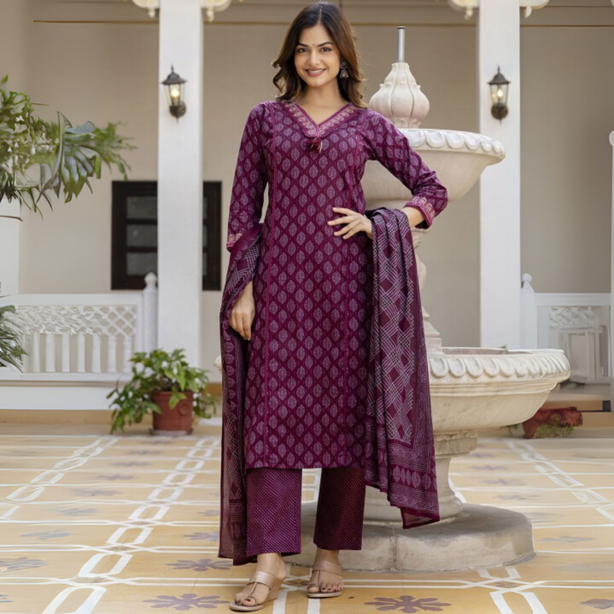 Designer Women’s 3 Piece Kurta Set for Casual & Festive Wear | FW-10