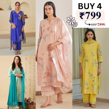 Pack of 4 Cotton Kurtis – Perfect for Every Occasion, Stylish and Comfortable! | COK-05
