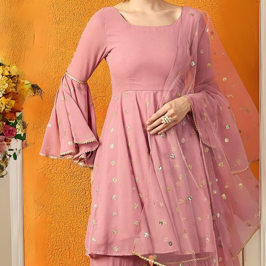 3-Piece Cotton Sharara Set with Dupatta for Women – Soft, Comfortable & Stylish Combo Pack | SD-11