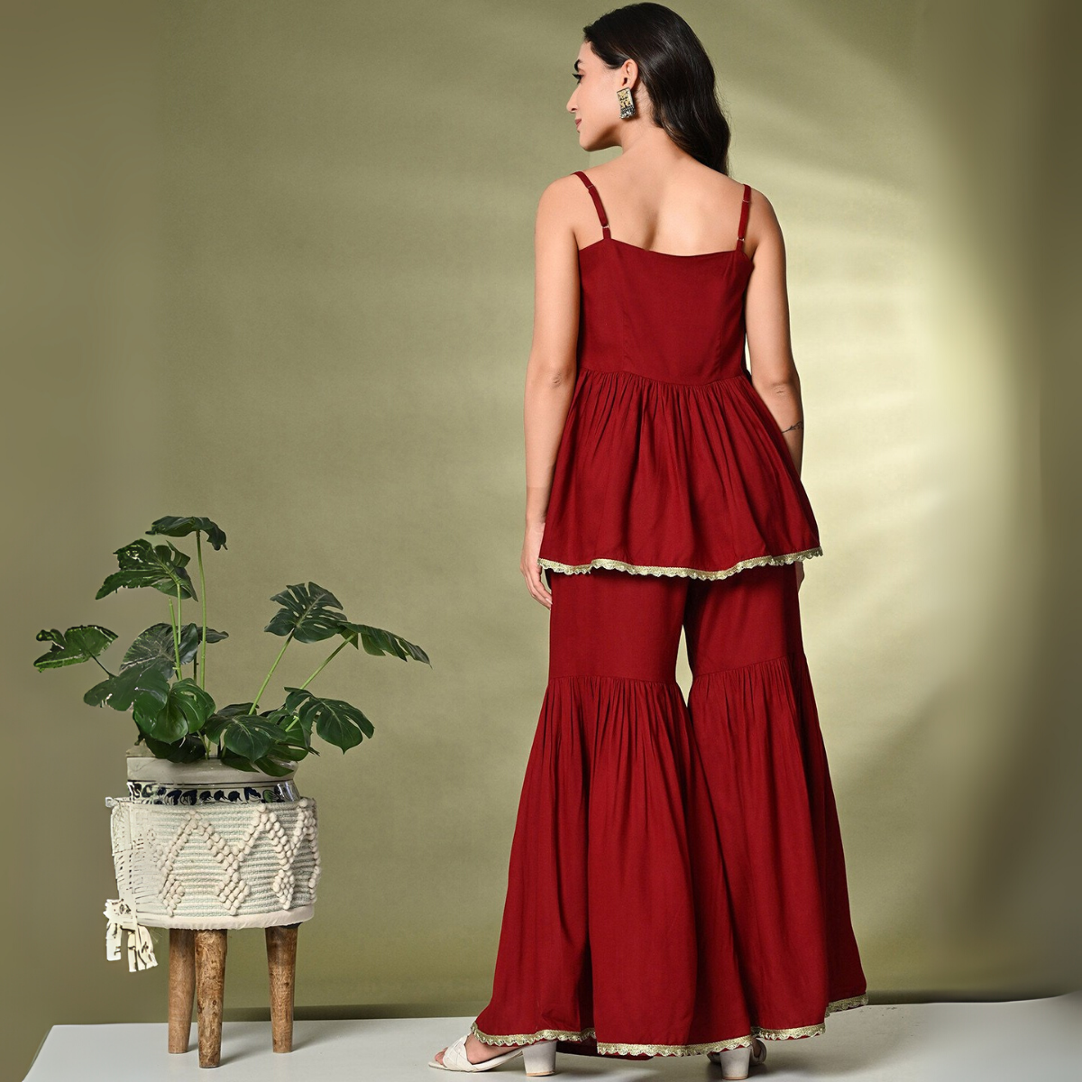 3-Piece Cotton Sharara Set with Dupatta for Women – Soft, Comfortable & Stylish Combo Pack | SD-01