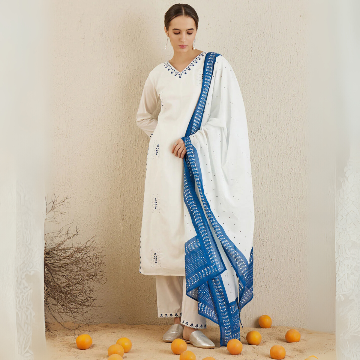 Designer Women’s 3 Piece Kurta Set for Casual & Festive Wear | FW-07