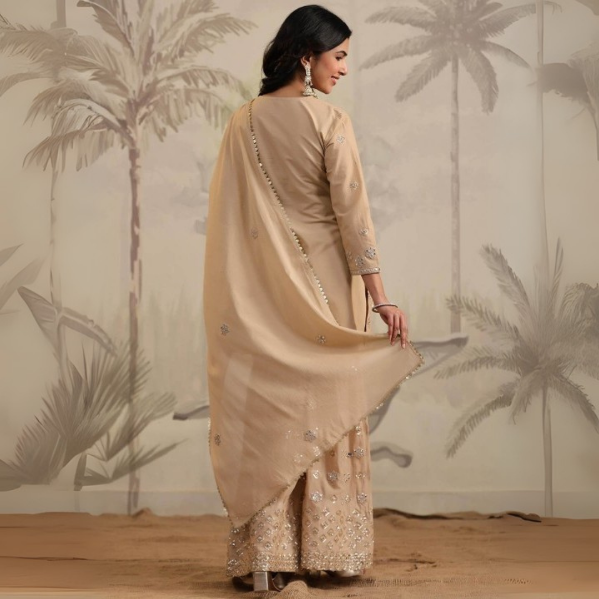3-Piece Cotton Sharara Set with Dupatta for Women – Soft, Comfortable & Stylish Combo Pack | SD-13