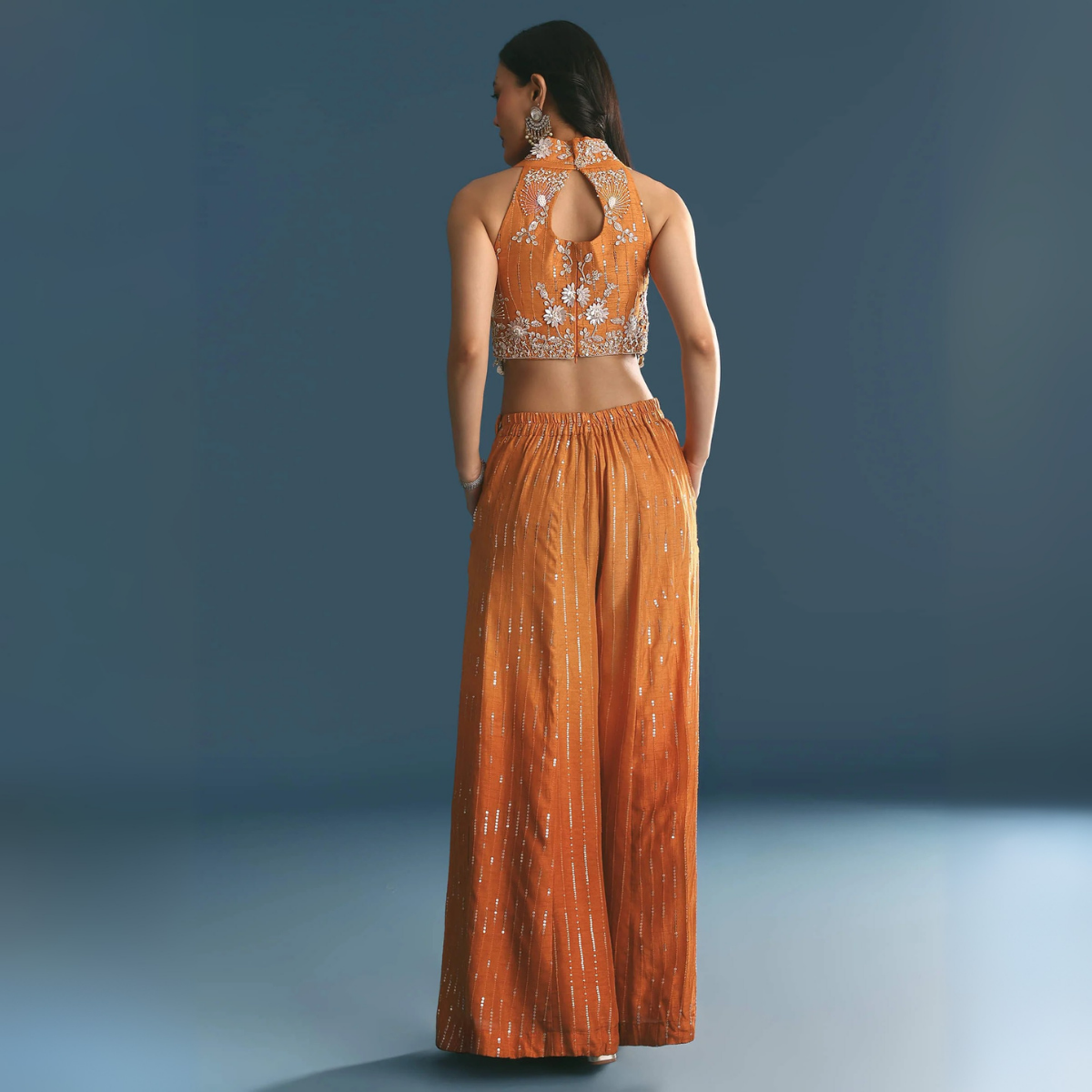 Elegant Indo-Western 3-Piece Combo | Jacket, Shrug, or Dupatta | IW-10