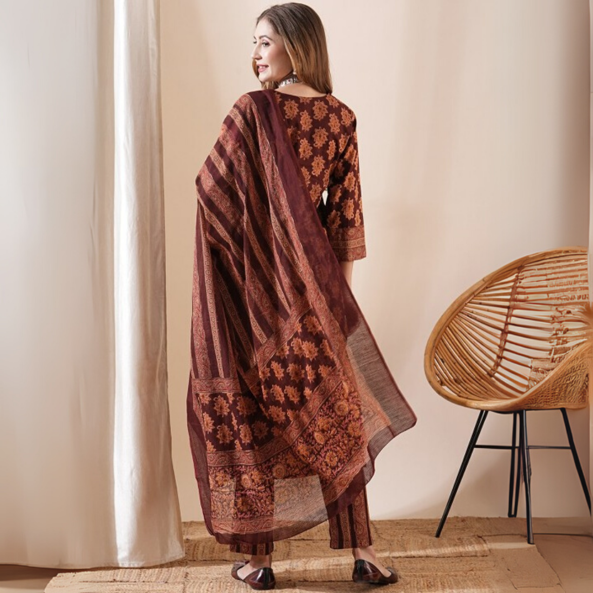 Designer Women’s 3 Piece Kurta Set for Casual & Festive Wear | FW-08