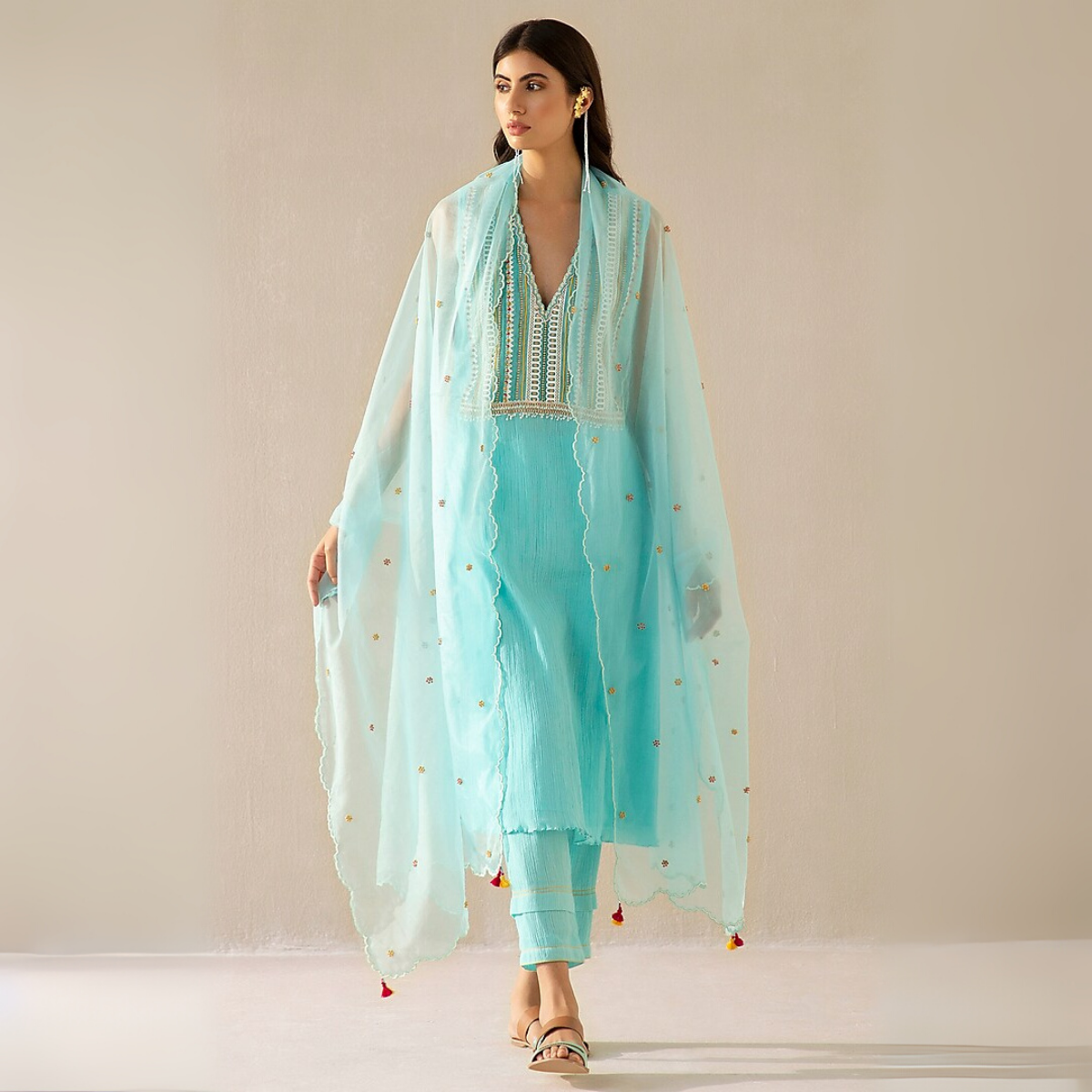 Designer Women’s 3 Piece Kurta Set for Casual & Festive Wear | FW-04