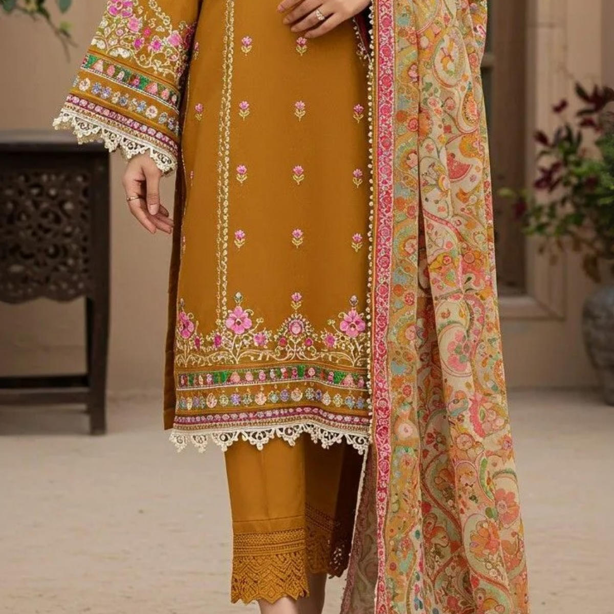 Designer Women’s 3 Piece Kurta Set for Casual & Festive Wear | FW-01